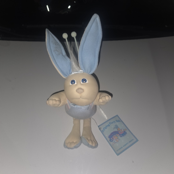 Floppy Bunny Plush Toy with Blue Ears